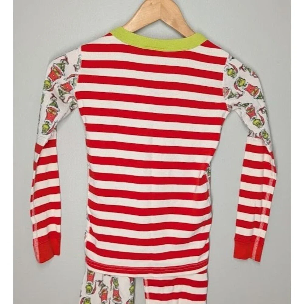 Hanna Andersson Dr Seuss Grinch Christmas Holiday Long Johns Pajamas Sz8